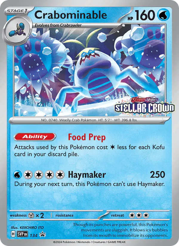 Carta Crabominable #134 de SVP Black Star Promos
