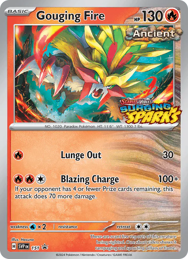 Carta Gouging Fire #151 de SVP Black Star Promos