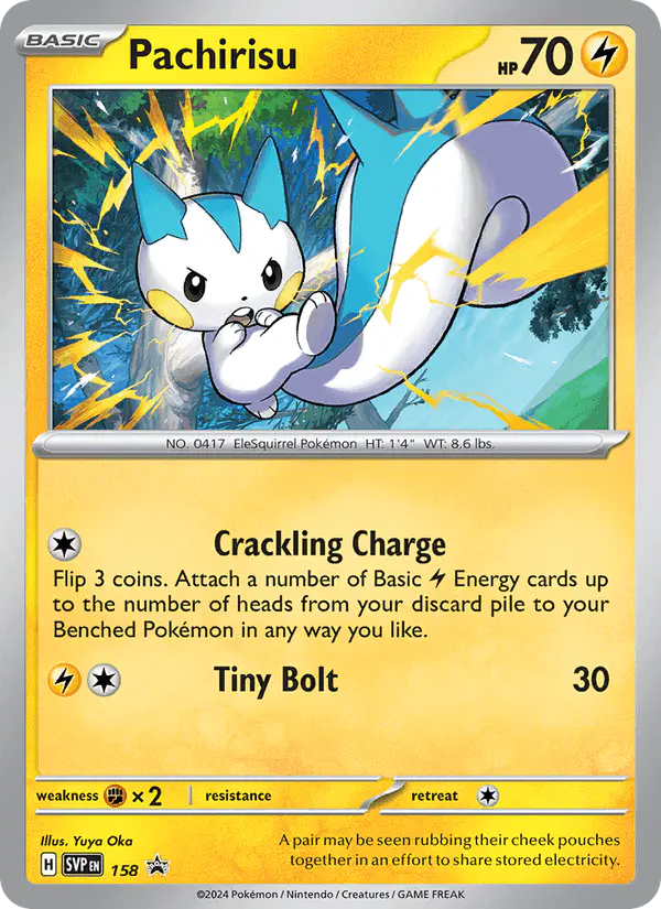 Carta Pachirisu #158 de SVP Black Star Promos