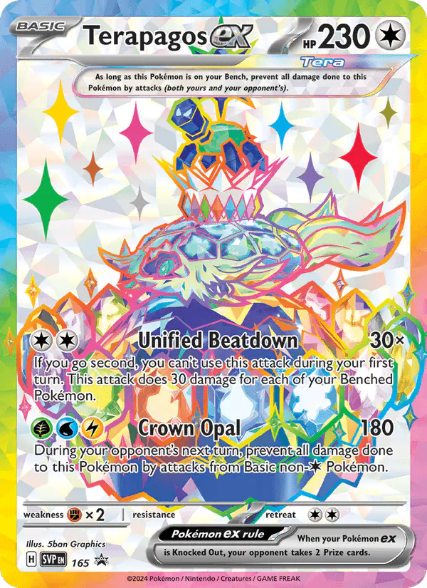Carta Terapagos ex #165 de SVP Black Star Promos