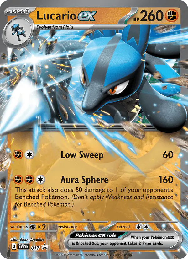 Carta Lucario ex #17 de SVP Black Star Promos