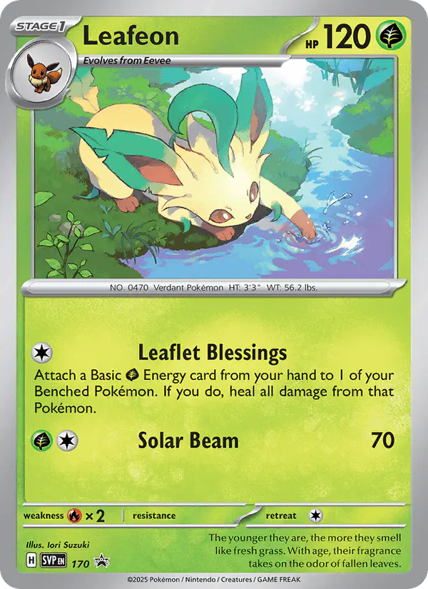 Carta Leafeon #170 de SVP Black Star Promos