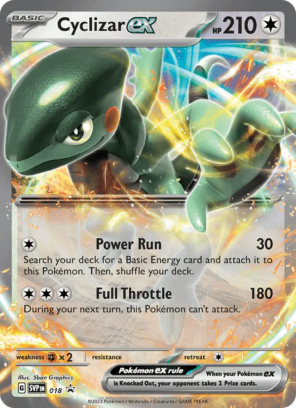 Carta Cyclizar ex #18 de SVP Black Star Promos