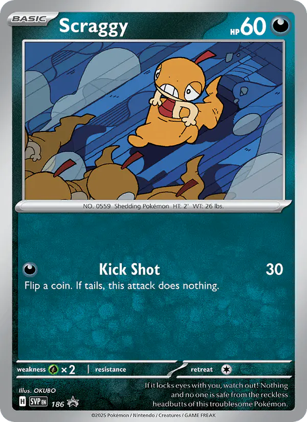 Carta Scraggy #186 de SVP Black Star Promos