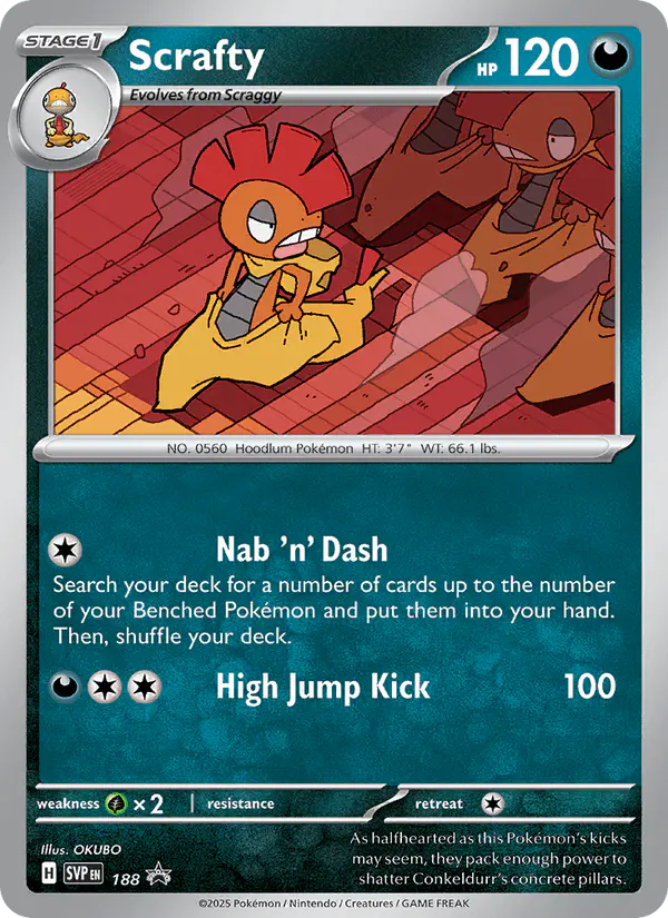Carta Scrafty #188 de SVP Black Star Promos