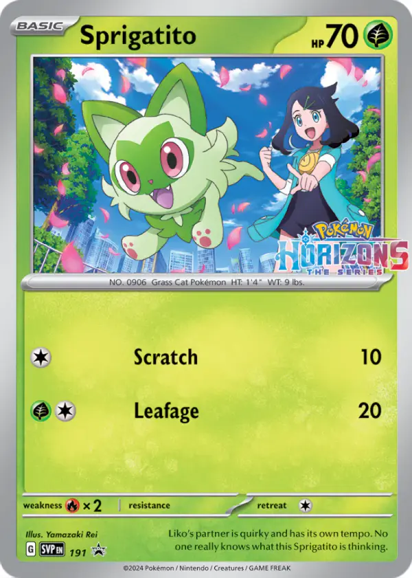 Carta Sprigatito #191 de SVP Black Star Promos