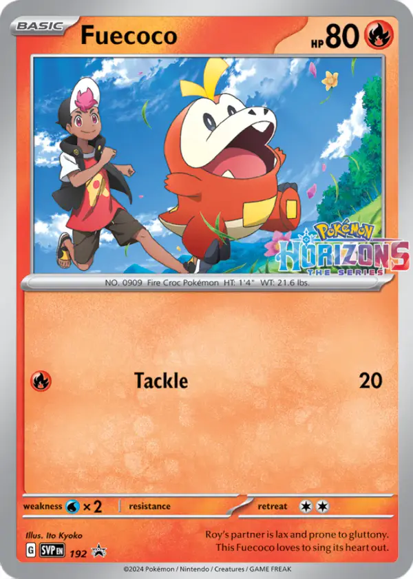 Carta Fuecoco #192 de SVP Black Star Promos