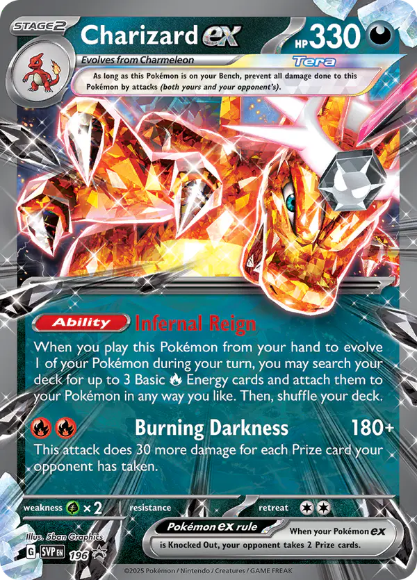 Carta Charizard ex #196 de SVP Black Star Promos