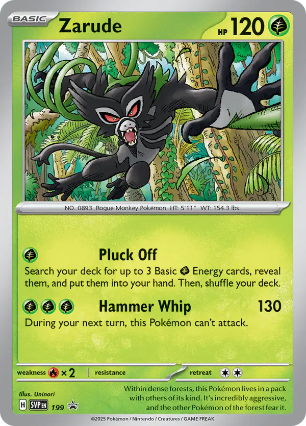 Carta Zarude #199 de SVP Black Star Promos