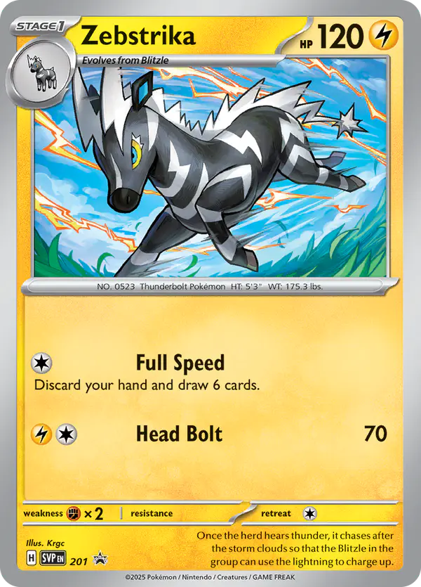 Carta Zebstrika #201 de SVP Black Star Promos