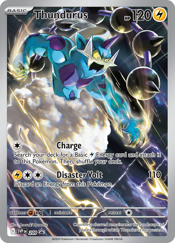 Carta Thundurus #209 de SVP Black Star Promos