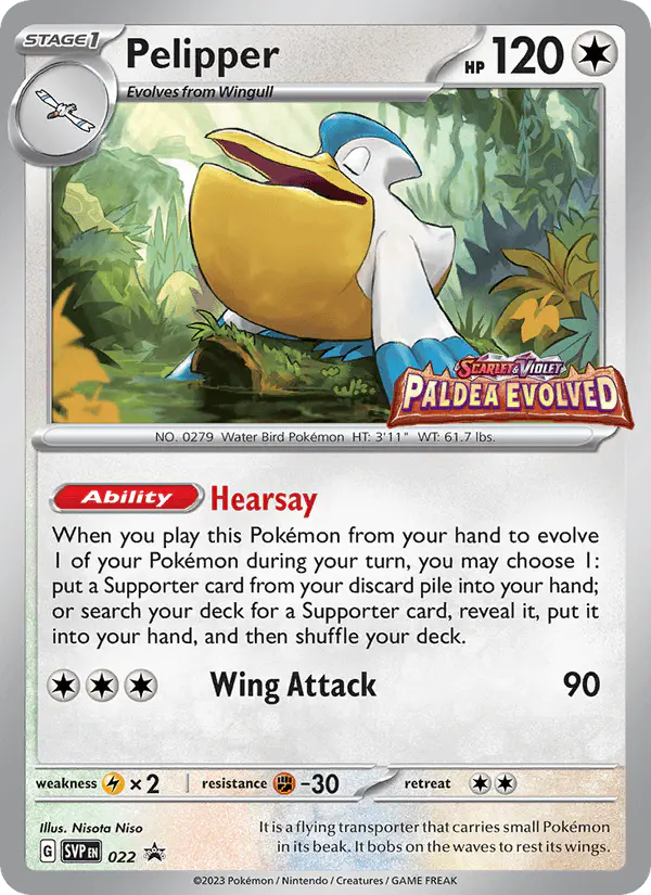Carta Pelipper #22 de SVP Black Star Promos