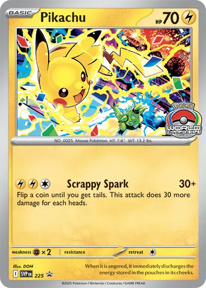 Carta Pikachu #225 de SVP Black Star Promos