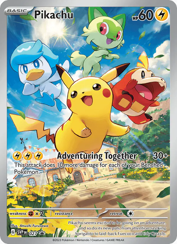Carta Pikachu #27 de SVP Black Star Promos