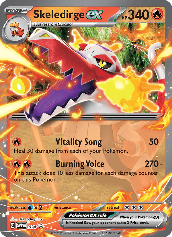 Carta Skeledirge ex #34 de SVP Black Star Promos