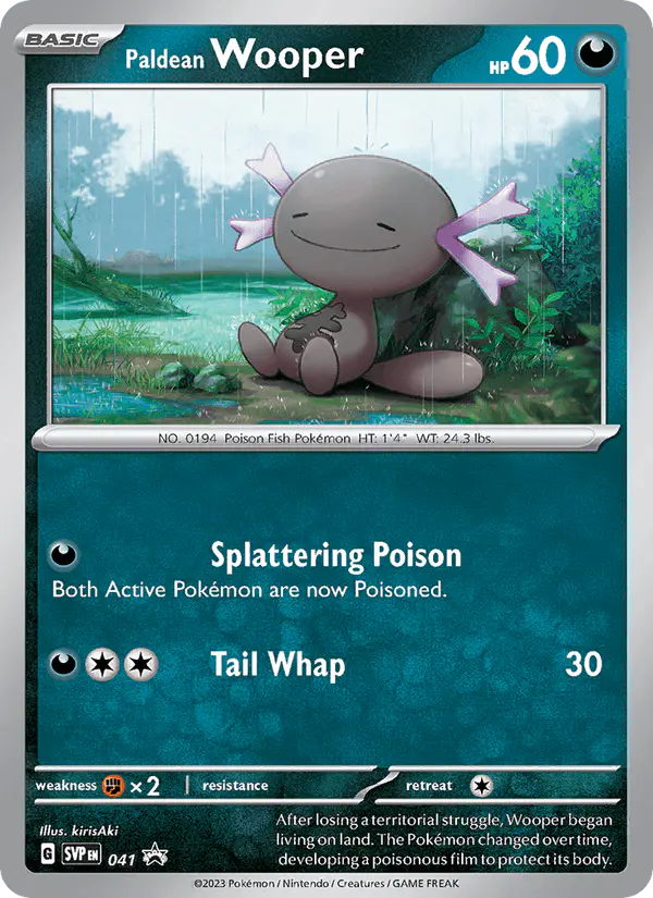 Carta Paldean Wooper #41 de SVP Black Star Promos