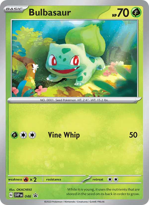 Carta Bulbasaur #46 de SVP Black Star Promos