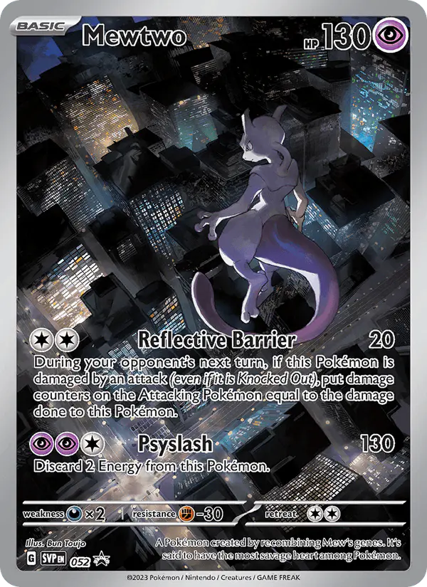 Carta Mewtwo #52 de SVP Black Star Promos