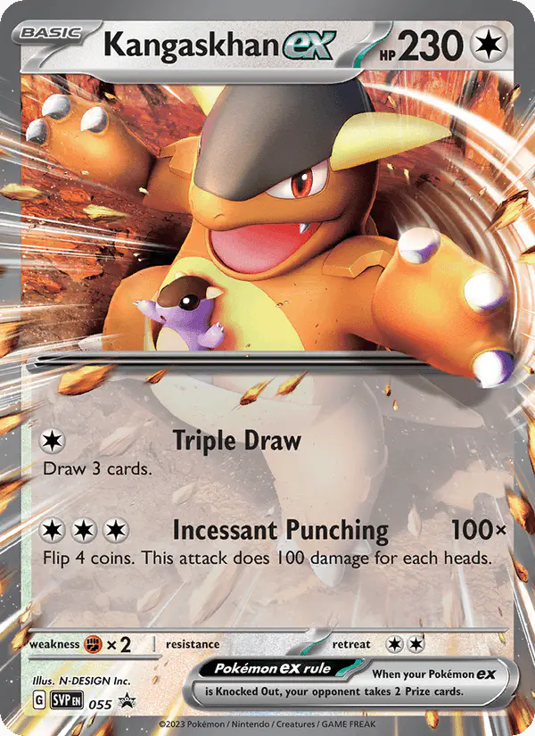 Carta Kangaskhan ex #55 de SVP Black Star Promos
