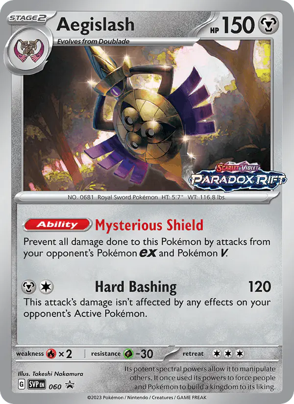 Carta Aegislash #60 de SVP Black Star Promos
