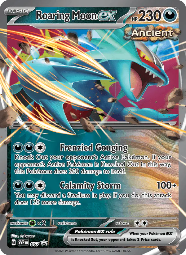 Carta Roaring Moon ex #67 de SVP Black Star Promos