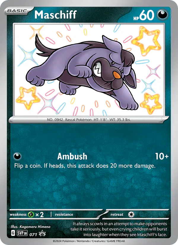 Carta Maschiff #71 de SVP Black Star Promos