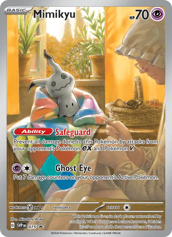 Carta Mimikyu #75 de SVP Black Star Promos
