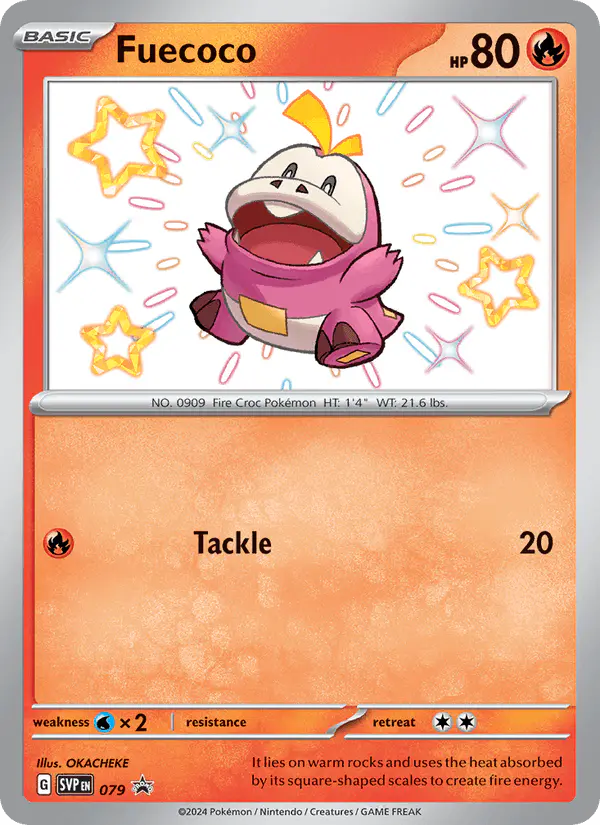 Carta Fuecoco #79 de SVP Black Star Promos