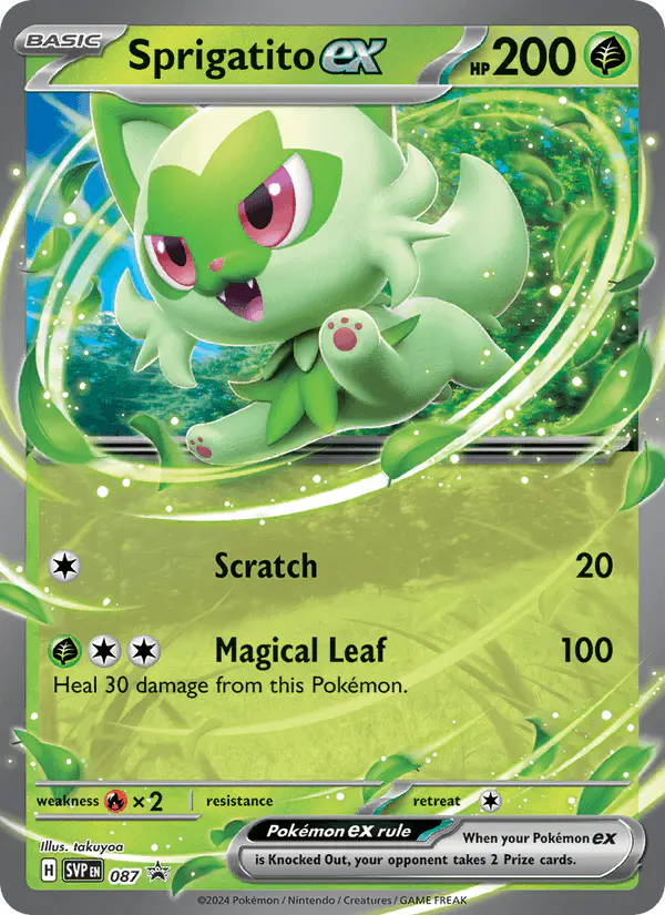 Carta Sprigatito ex #87 de SVP Black Star Promos
