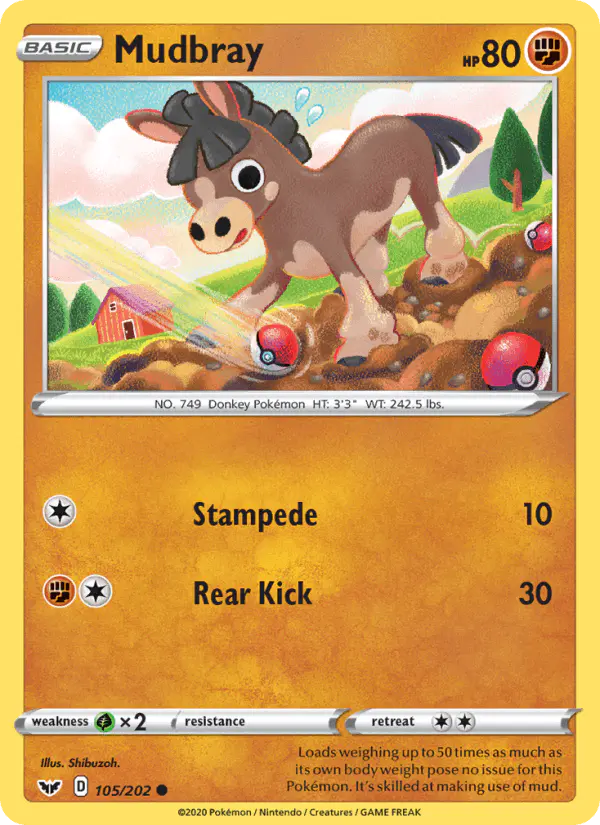 Carta Mudbray 105/202 de Sword & Shield