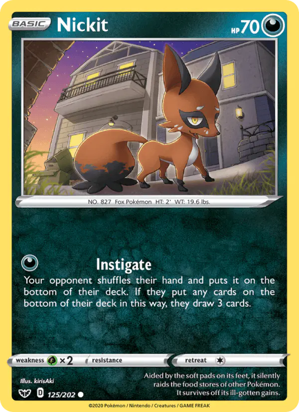 Carta Nickit 125/202 de Sword & Shield