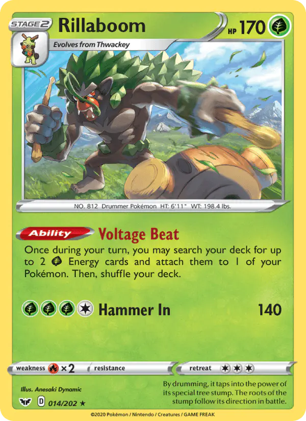 Carta Rillaboom 014/202 de Sword & Shield