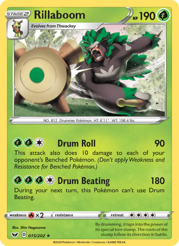 Carta Rillaboom 015/202 de Sword & Shield