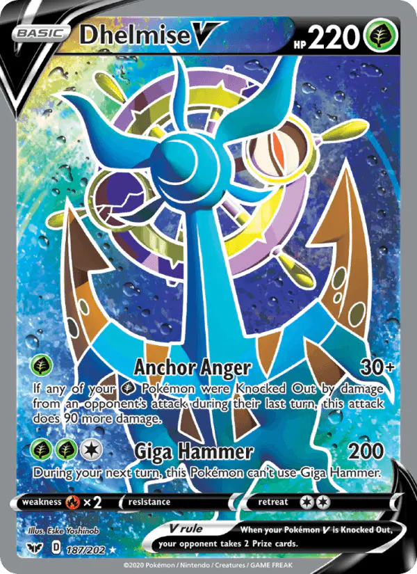 Carta Dhelmise V 187/202 de Sword & Shield