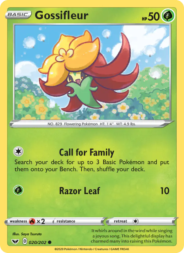 Carta Gossifleur 020/202 de Sword & Shield