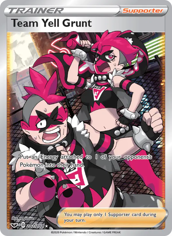Carta Team Yell Grunt 202/202 de Sword & Shield