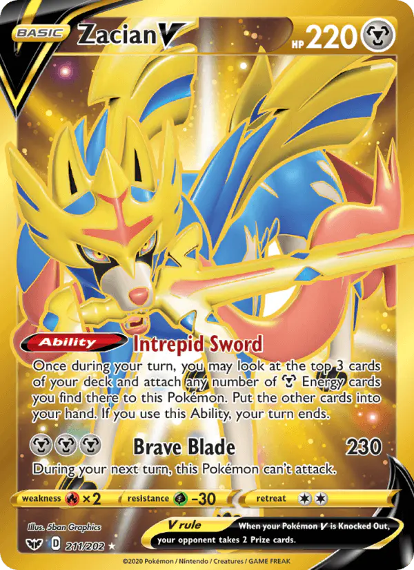 Carta Zacian V 211/202 de Sword & Shield