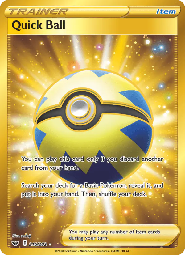 Carta Quick Ball 216/202 de Sword & Shield
