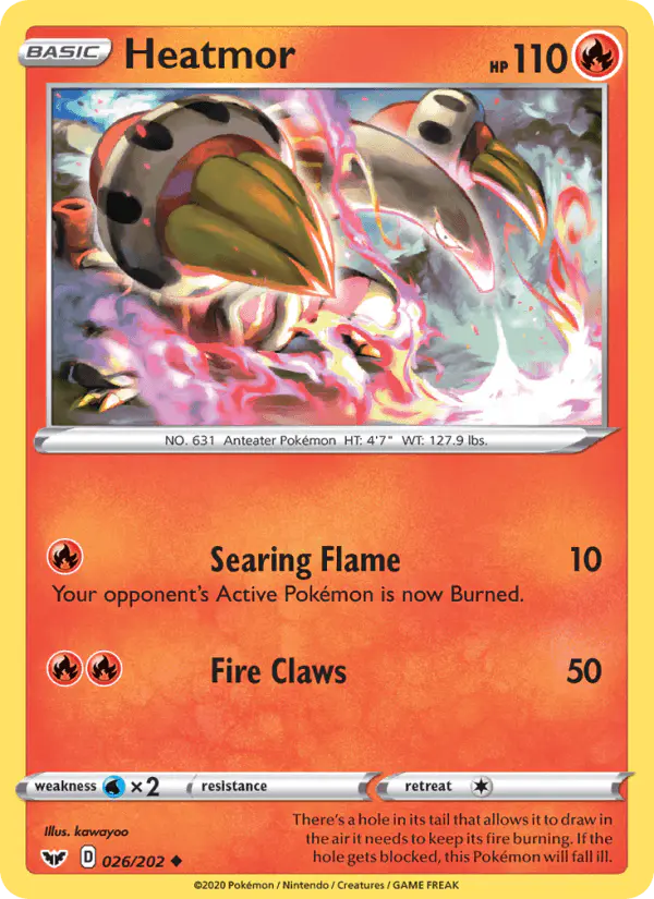 Carta Heatmor 026/202 de Sword & Shield