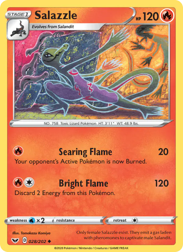 Carta Salazzle 028/202 de Sword & Shield