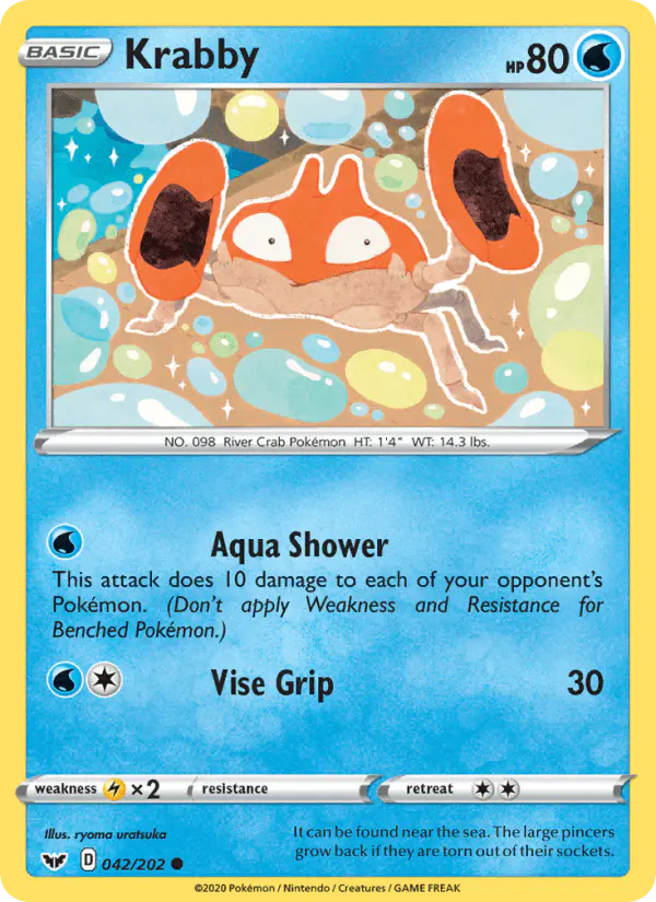 Carta Krabby 042/202 de Sword & Shield