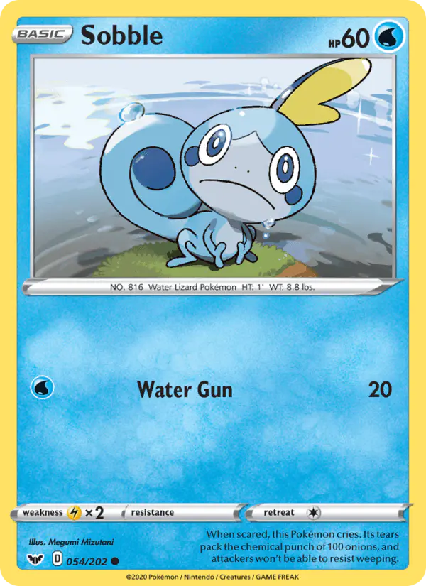 Carta Sobble 054/202 de Sword & Shield