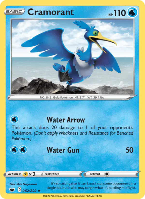 Carta Cramorant 062/202 de Sword & Shield