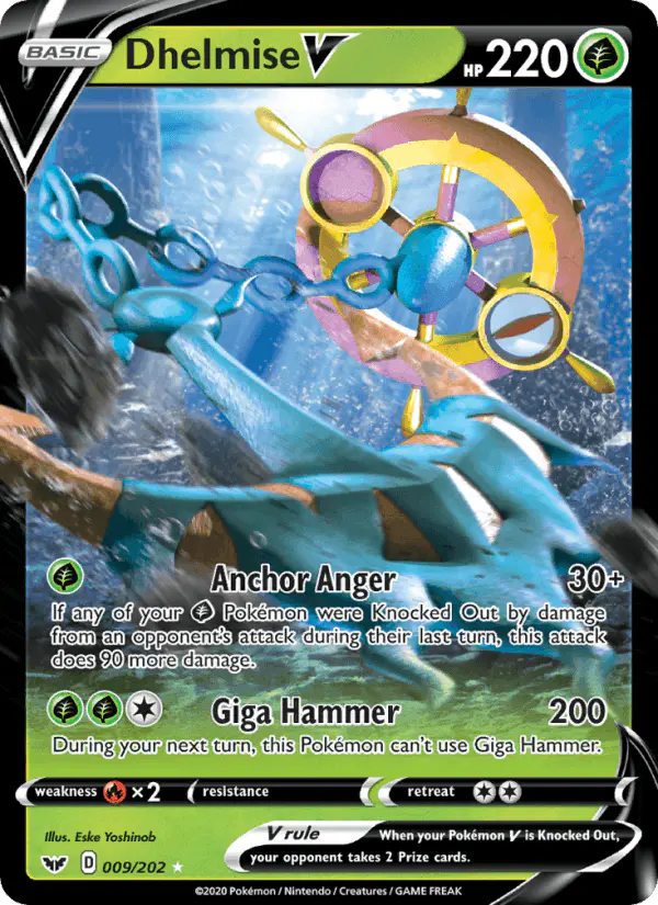 Carta Dhelmise V 009/202 de Sword & Shield