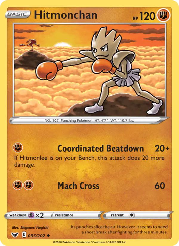 Carta Hitmonchan 095/202 de Sword & Shield