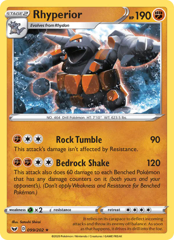 Carta Rhyperior 099/202 de Sword & Shield