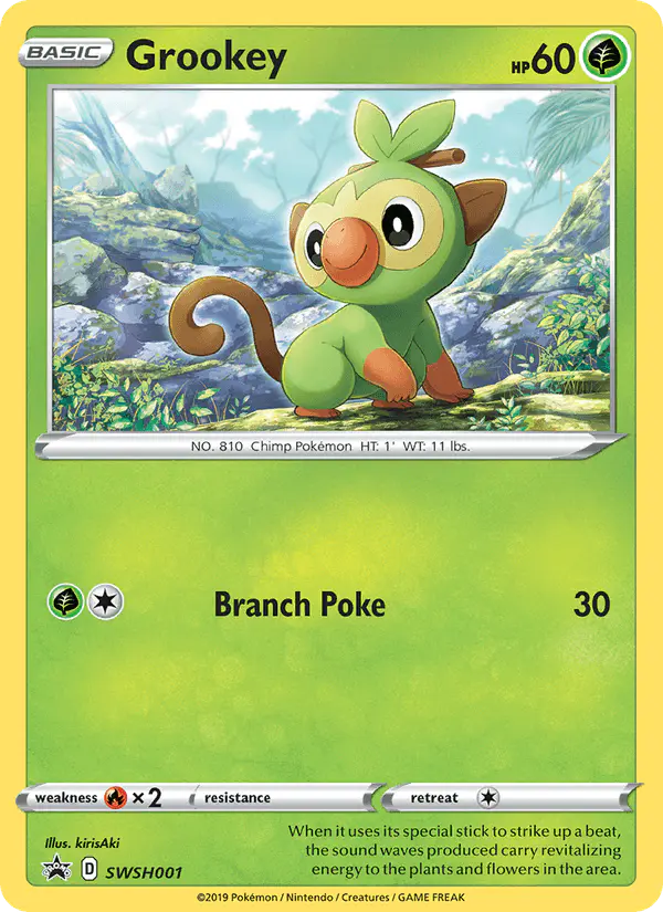 Carta Grookey SWSH001 de SWSH Black Star Promos