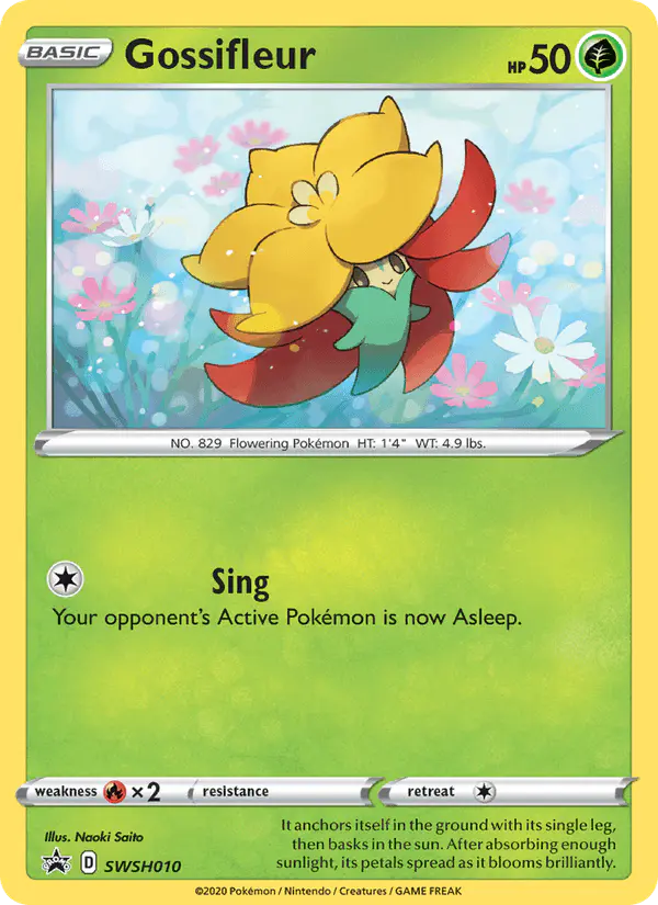 Carta Gossifleur SWSH010 de SWSH Black Star Promos