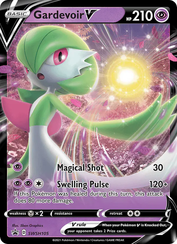 Carta Gardevoir V SWSH105 de SWSH Black Star Promos