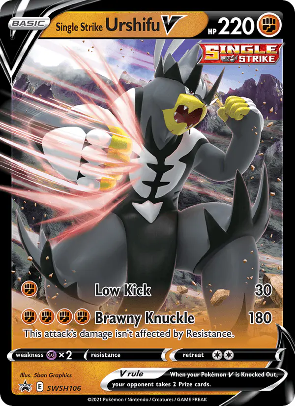 Carta Single Strike Urshifu V SWSH106 de SWSH Black Star Promos
